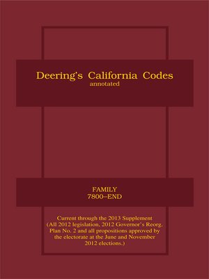 cover image of Deering's California Family Code